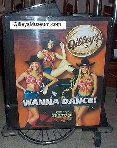 Frontier Casino Change Cart with Gilley's poster.